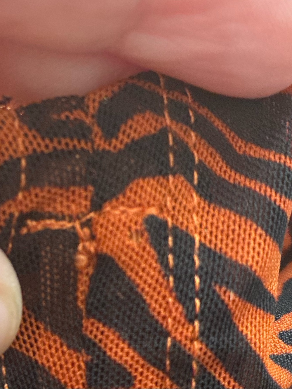 Free People Rust Zebra-Print Ruffle Strap Square Neck Crop Top S - Picture 13 of 13
